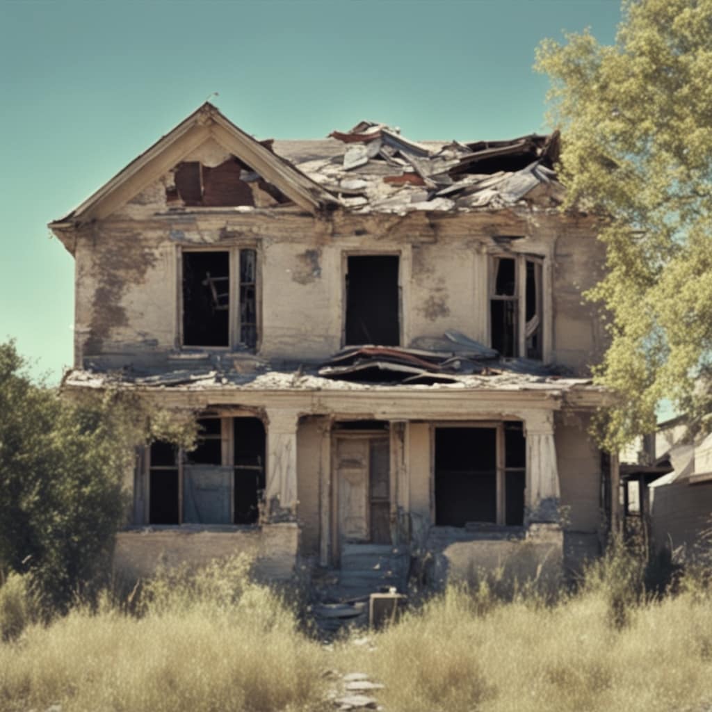 An image of a distressed house from Bluffdale Utah.