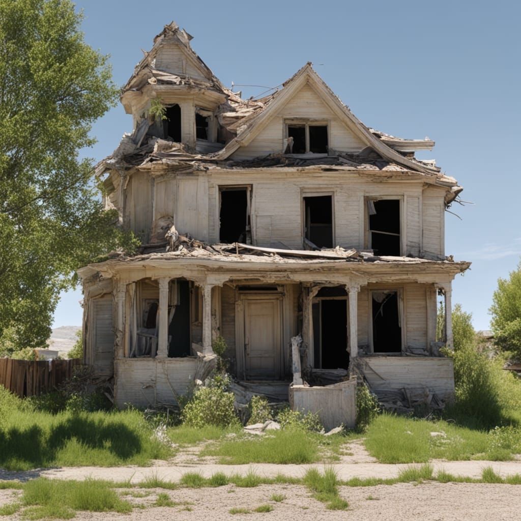 An image of a distressed house from Draper Utah.