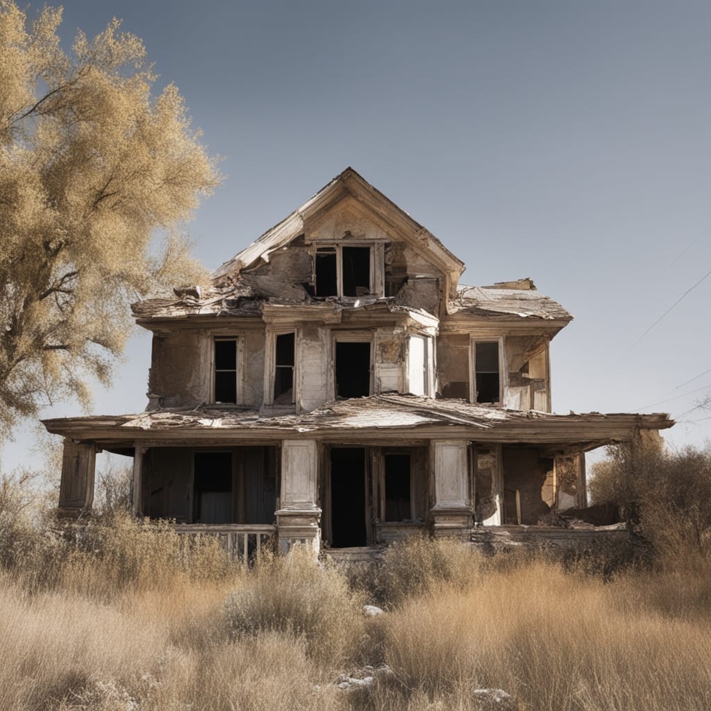 An image of a distressed house from Emigration Canyon Utah.