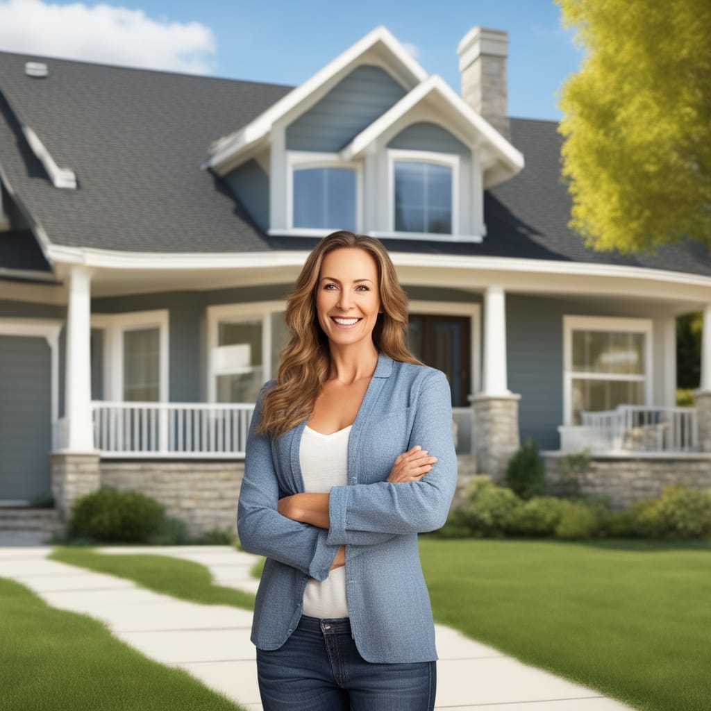 An image of a customer standing in front of an inherited house from Copperton Utah that they just sold fast for cash to Friendly Homebuyers.