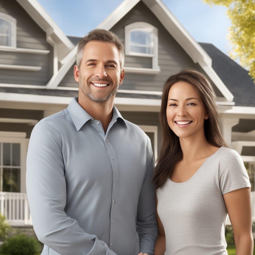 An image of a customer standing in front of an inherited house from Granite Utah that they just sold fast for cash to Friendly Homebuyers.