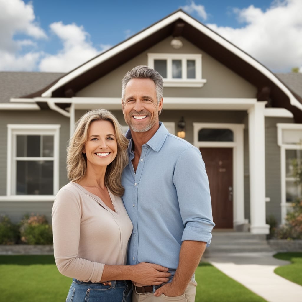 An image of a customer standing in front of an inherited house from Herriman Utah that they just sold fast for cash to Friendly Homebuyers.