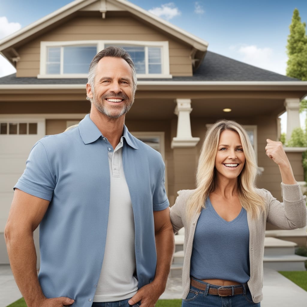 An image of a customer standing in front of an inherited house from Kearns Utah that they just sold fast for cash to Friendly Homebuyers.