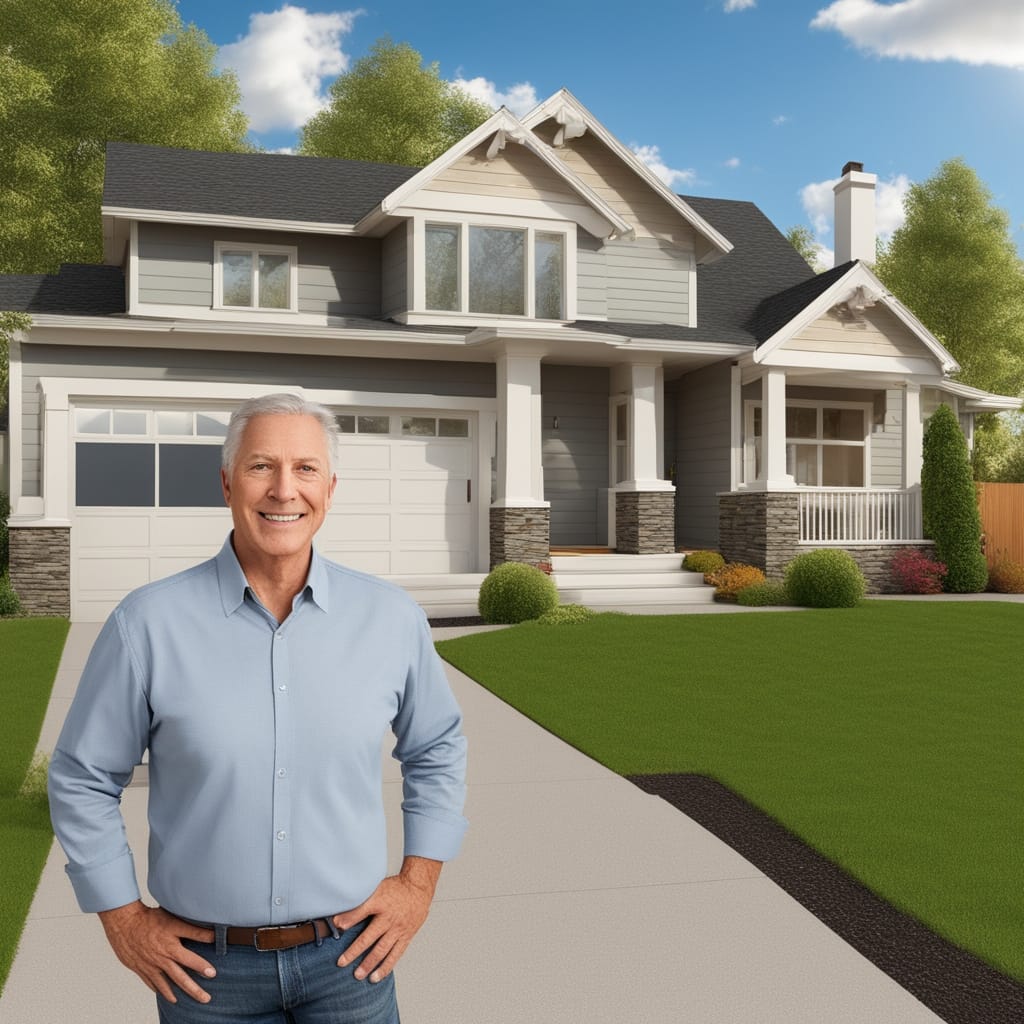 An image of a customer standing in front of an inherited house from Salt Lake County Utah that they just sold fast for cash to Friendly Homebuyers.