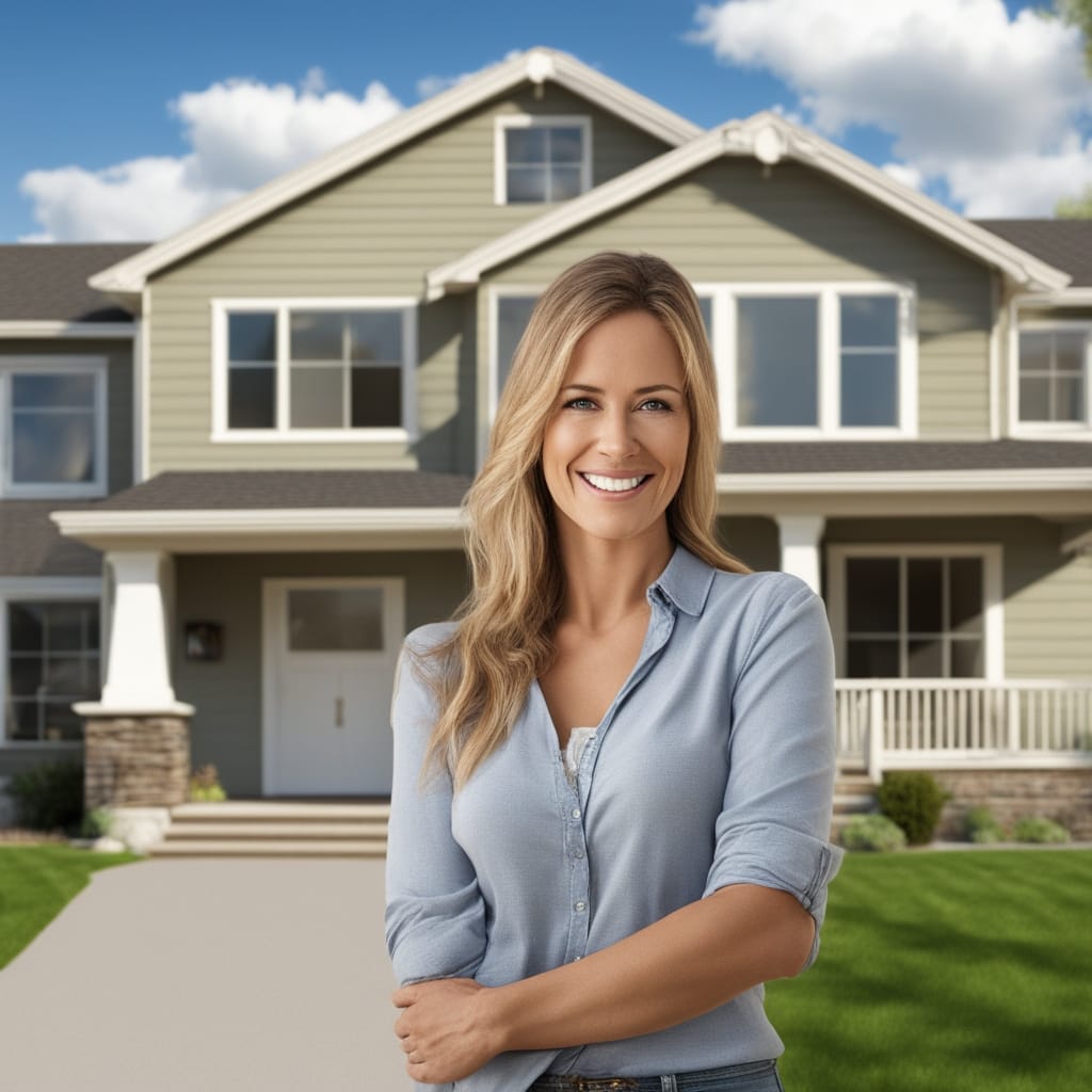 An image of a customer standing in front of an inherited house from West Jordan Utah that they just sold fast for cash to Friendly Homebuyers.