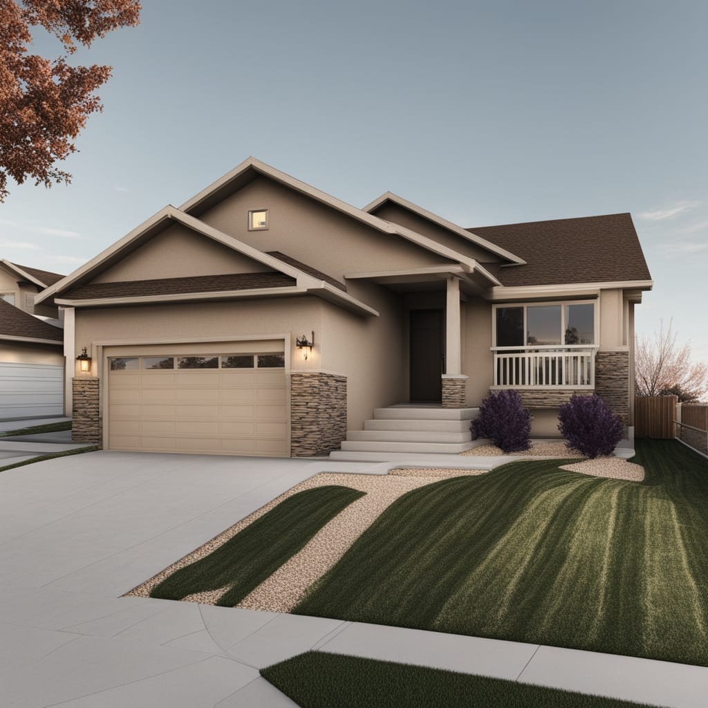 An image of a vacant house from Kearns Utah. Friendly Homebuyers buys vacant properties even if they are in disrepair.