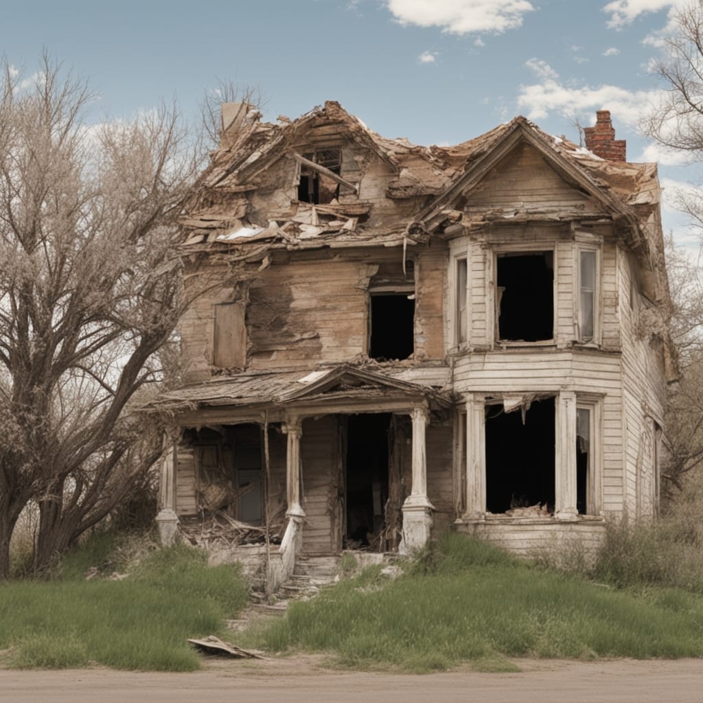An image of a distressed house from Salt Lake County Utah.