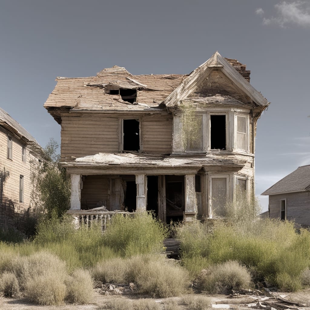 An image of a distressed house from Taylorsville Utah.
