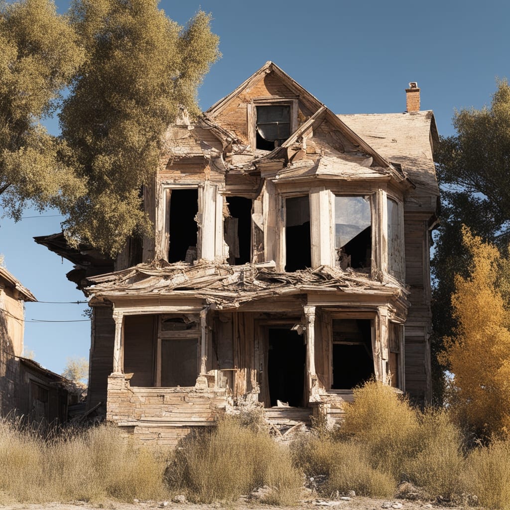 An image of a distressed house from West Valley City Utah.